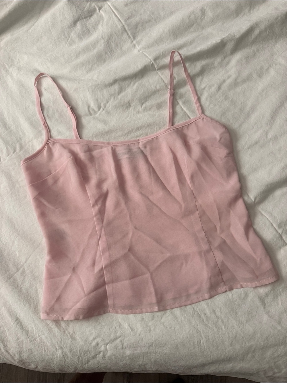Princess Polly Pale Pink Sheer Adjustable-Strap Cami